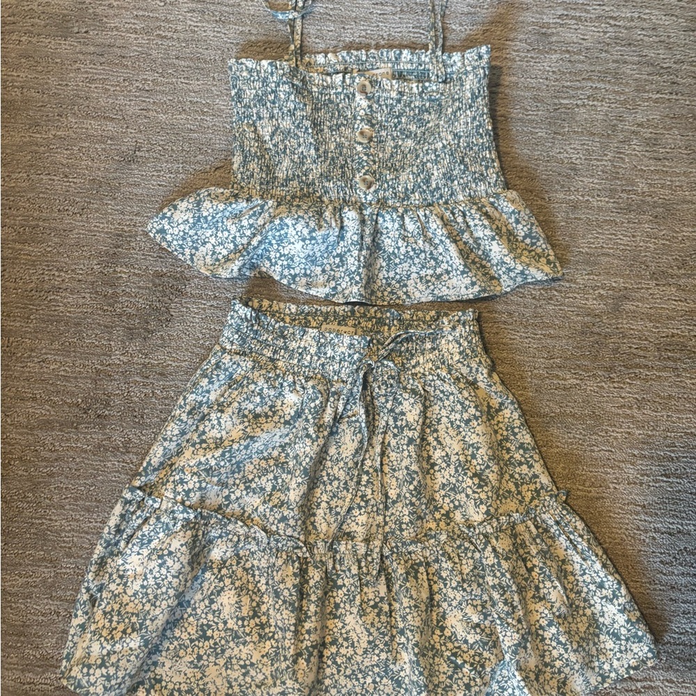 Nordstrom Blue Floral Set (WORN ONCE)